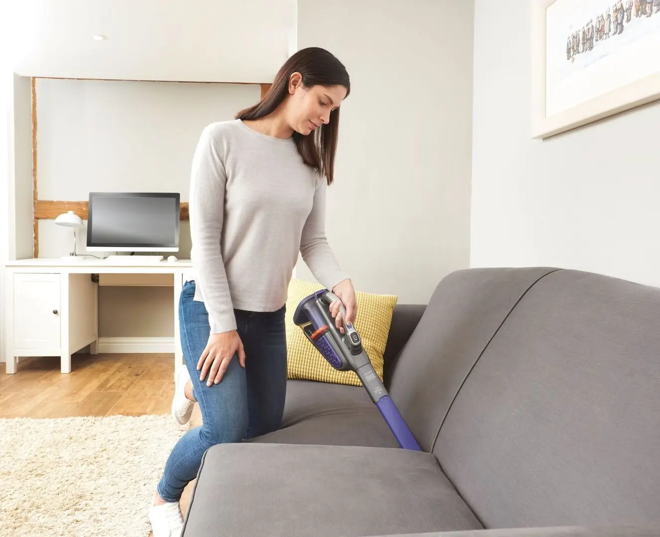 Aspirator de mana cu acumulator Black&Decker BHHV520BFP Solo (Grey/Purple)