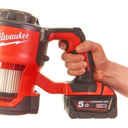Aspirator de mana cu acumulator Milwaukee M18CV-0 Solo (Red/Black) Thumb