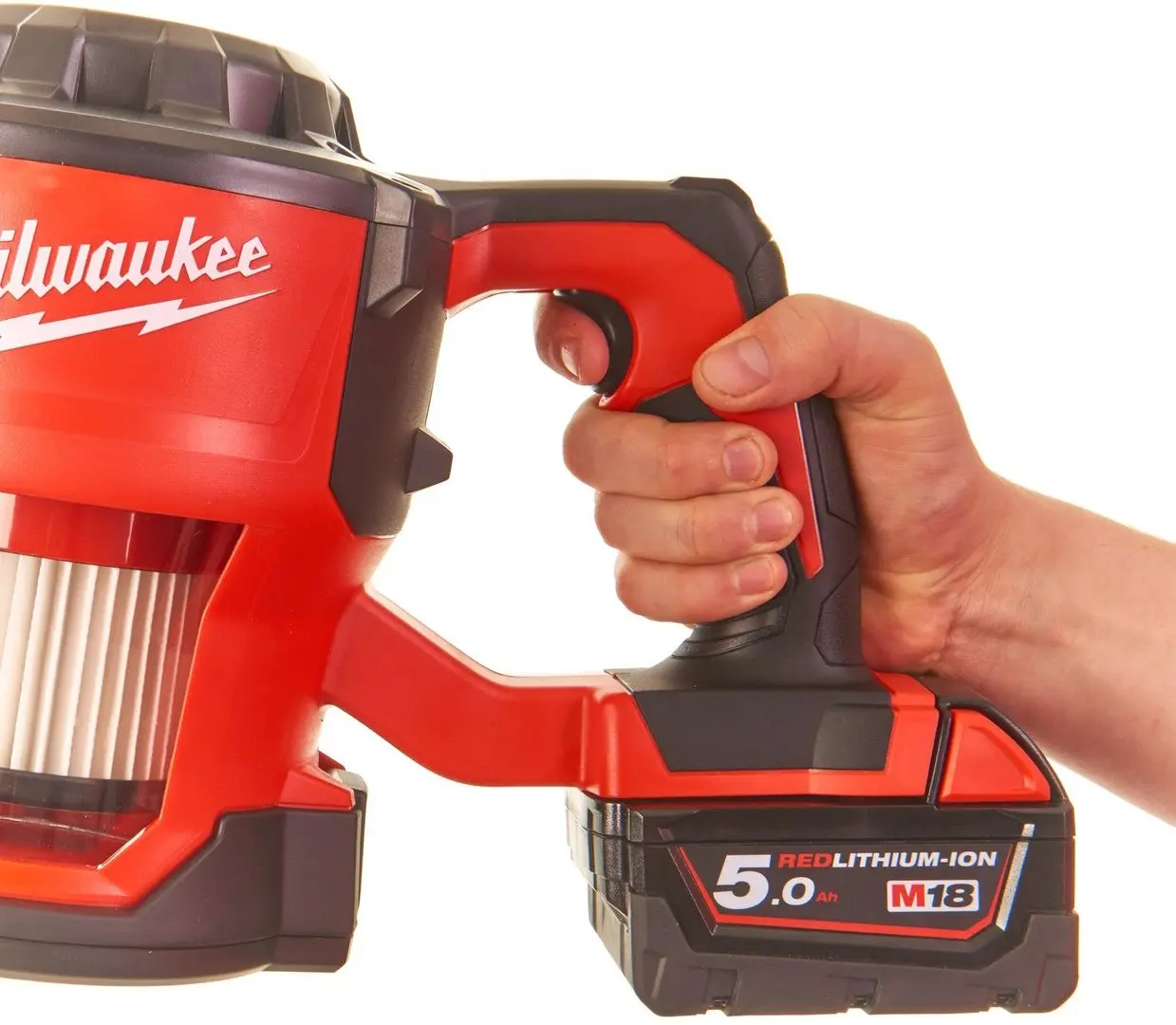 Aspirator de mana cu acumulator Milwaukee M18CV-0 Solo (Red/Black)