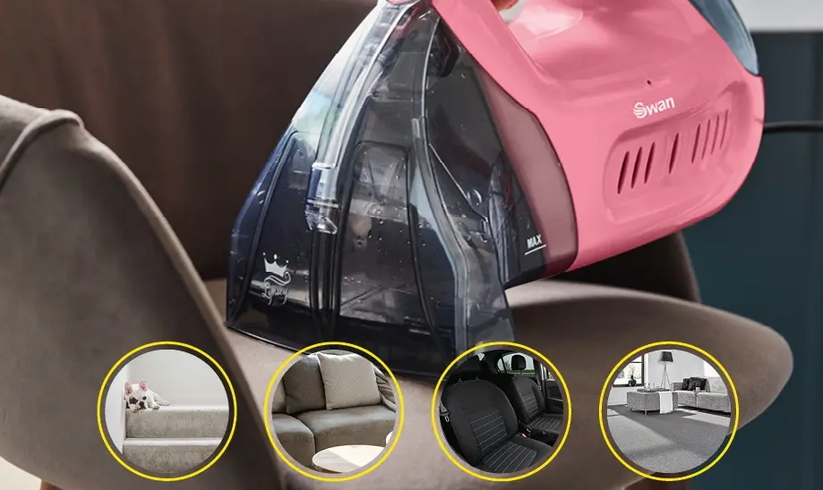 Ручной моющий пылесос Swan SC18410QOCN (Black/Pink) - 5