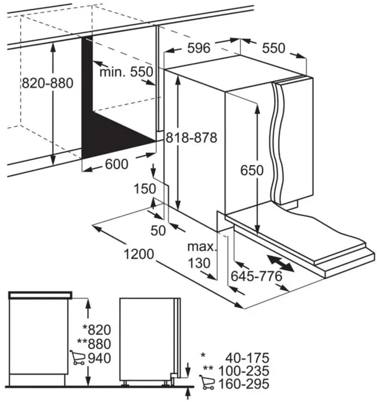 Masina de spalat vase incorporabila AEG FSB53907Z
