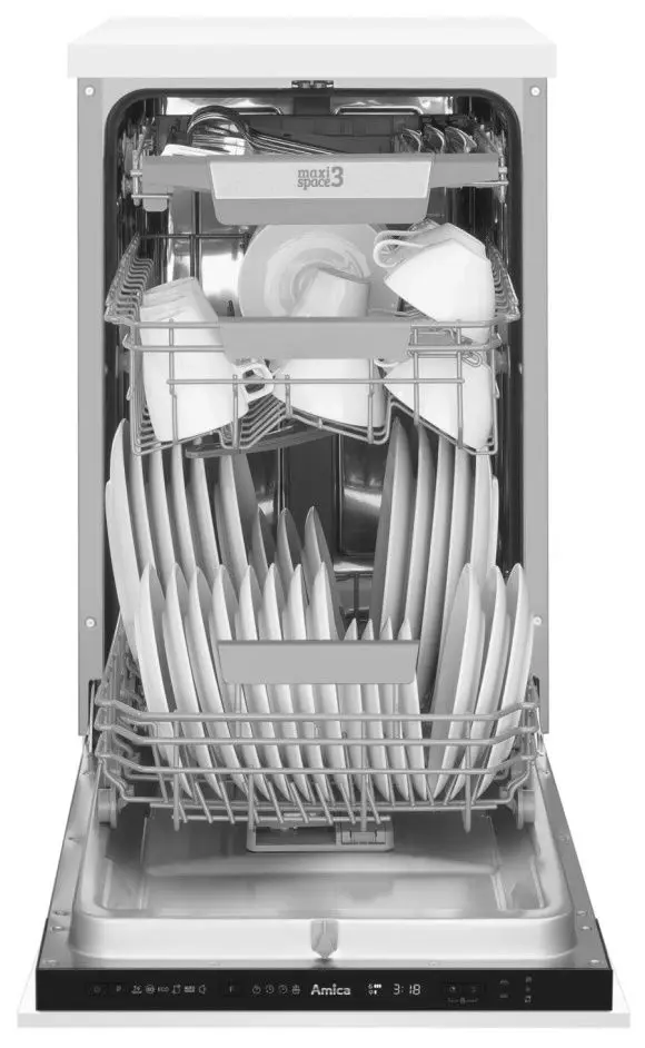 Встраиваемая посудомоечная машина Amica DIM44C6EBOQH (White) - 3