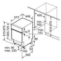 Полувстраиваемая посудомоечная машина Bosch SPI4HMS49E (Inox) Thumb