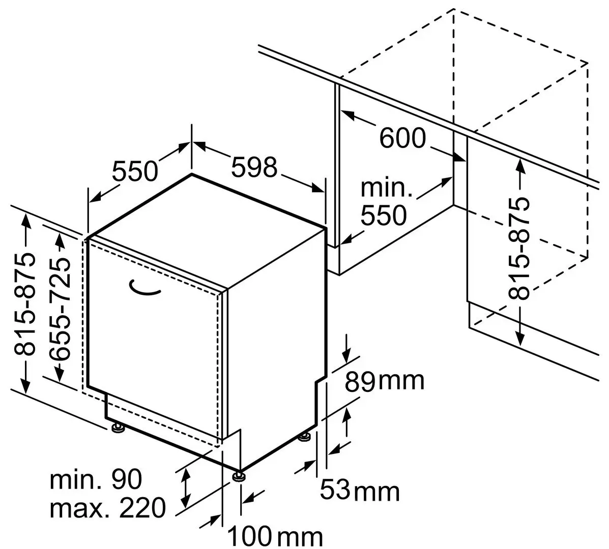 Masina de spalat vase incorporabila Bosch SGV2ITX18E (White) - 2