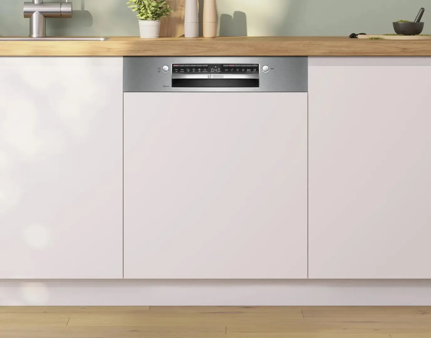 Masina de spalat vase incorporabila Bosch SMI4HTS00E (White/Inox)