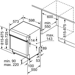 Masina de spalat vase incorporabila Bosch SMI6ECS12E (Inox/White) Thumb