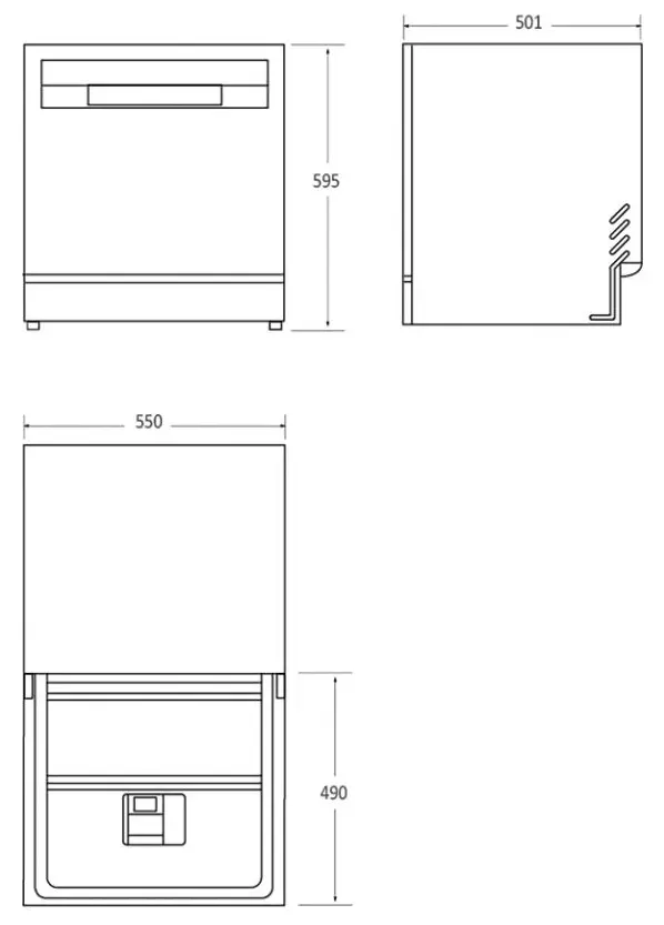 Masina de spalat vase Candy Rapido CP 8F9FFA (Anthracite)