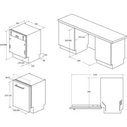 Masina de spalat vase încorporabila Candy Rapido CI 3E53E0W (White) Thumb