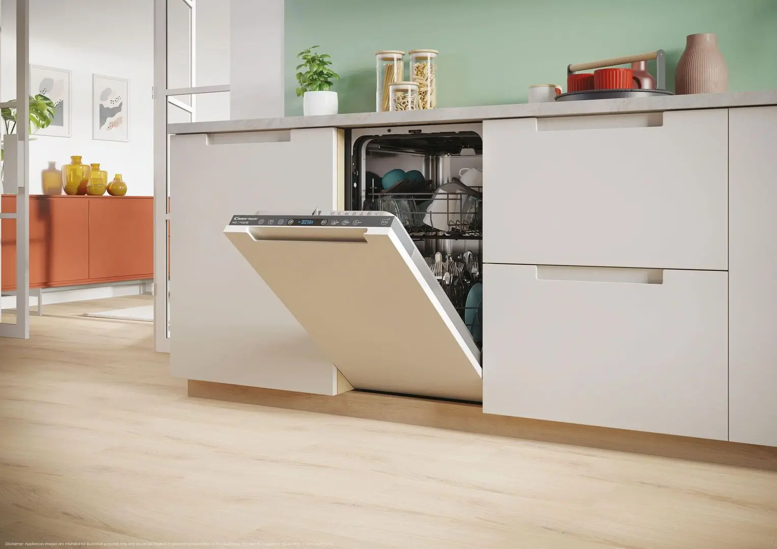 Masina de spalat vase incorporabila Candy Rapidò CI0C7SB0FA (White)