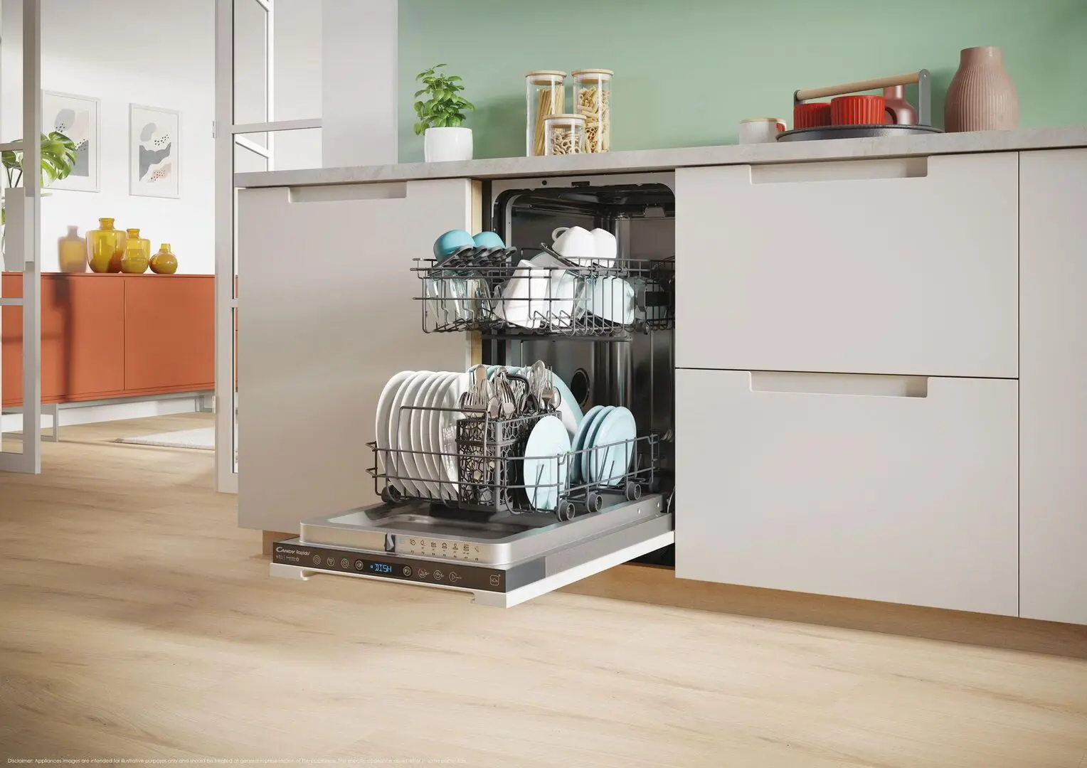 Masina de spalat vase incorporabila Candy Rapidò CI0C7SB0FA (White)