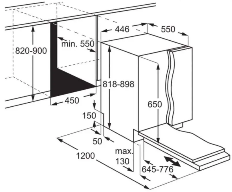 Встраиваемая посудомоечная машина Electrolux EEM43211L (Black)