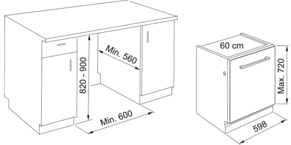 Masina de spalat vase încorporabila Franke FDW 614E5P E (Inox)