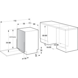 Masina de spalat vase incorporabila Gorenje GVB67364 (Grey) Thumb
