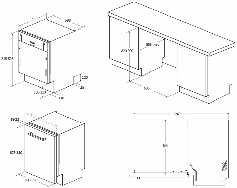 Masina de spalat vase incorporabila Haier XS 6B0S3FSB (White) - 8