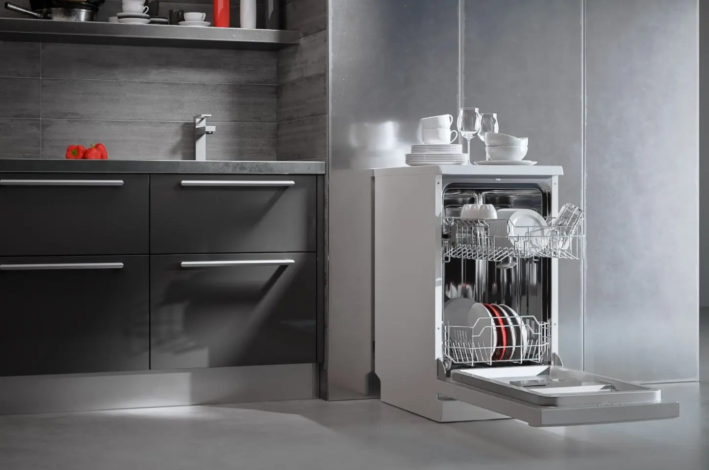 Masina de spalat vase Heinner HDW-FS6062WE++ (White)