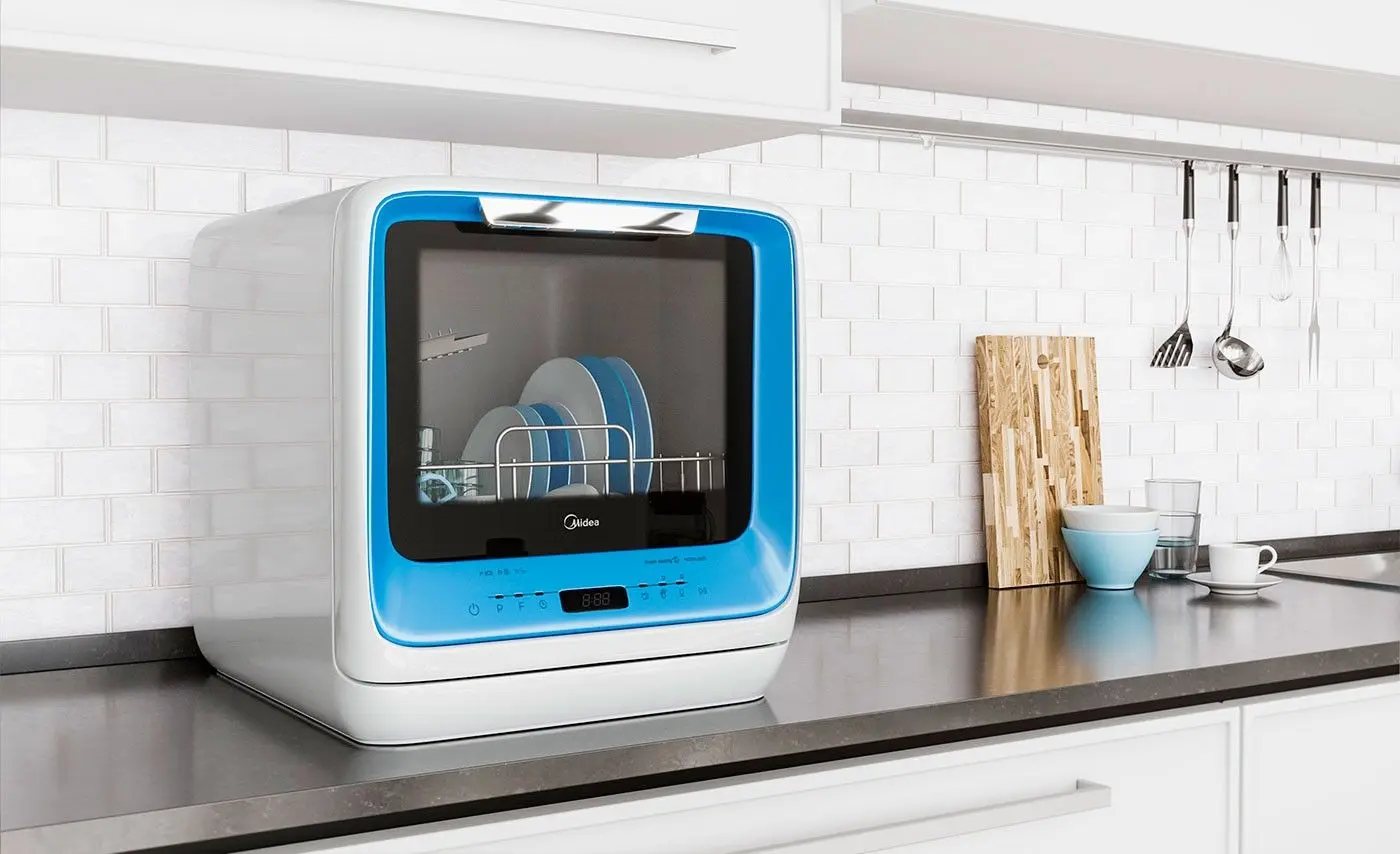 Посудомоечная машина Midea MCFD42900BL Mini (Blue/White) - 6