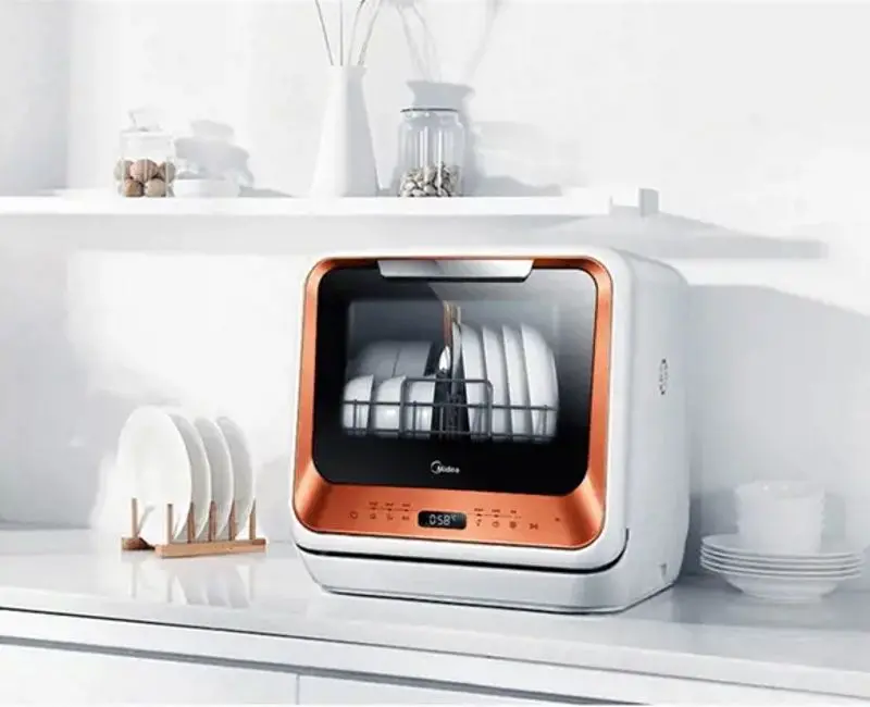 Посудомоечная машина Midea MCFD42900OR Mini (Orange/White) - 4