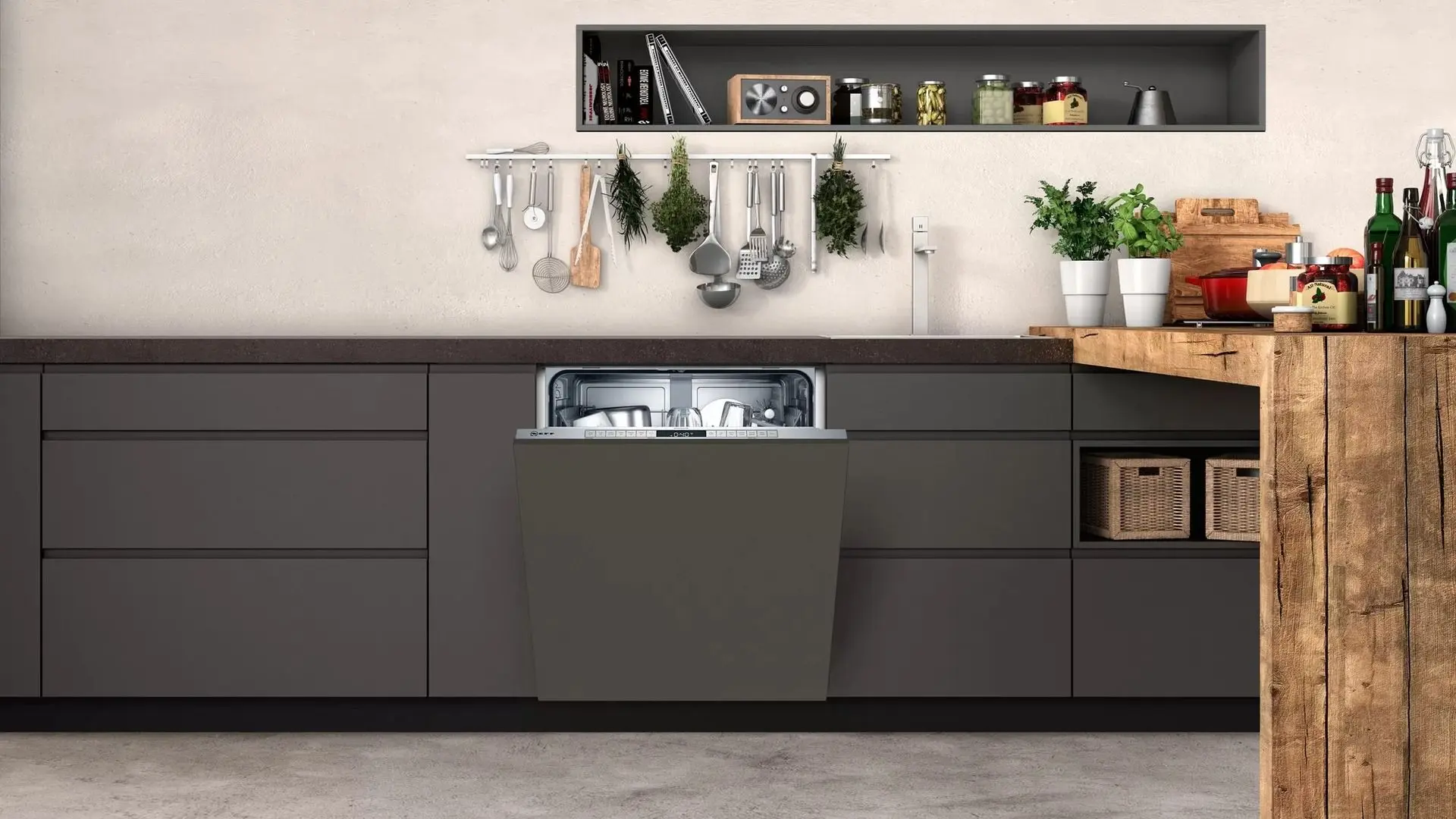Masina de spalat vase incorporabila Neff S155HTX15E (Black) - 4