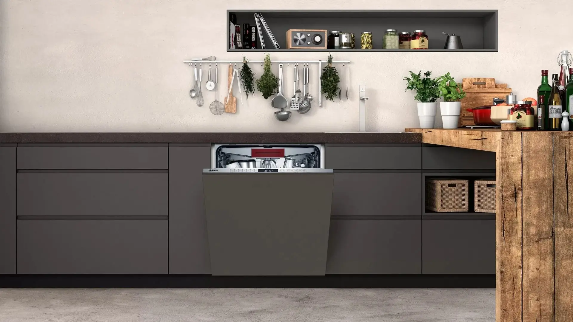 Masina de spalat vase încorporabila Neff S155HVX15E (Black) - 6