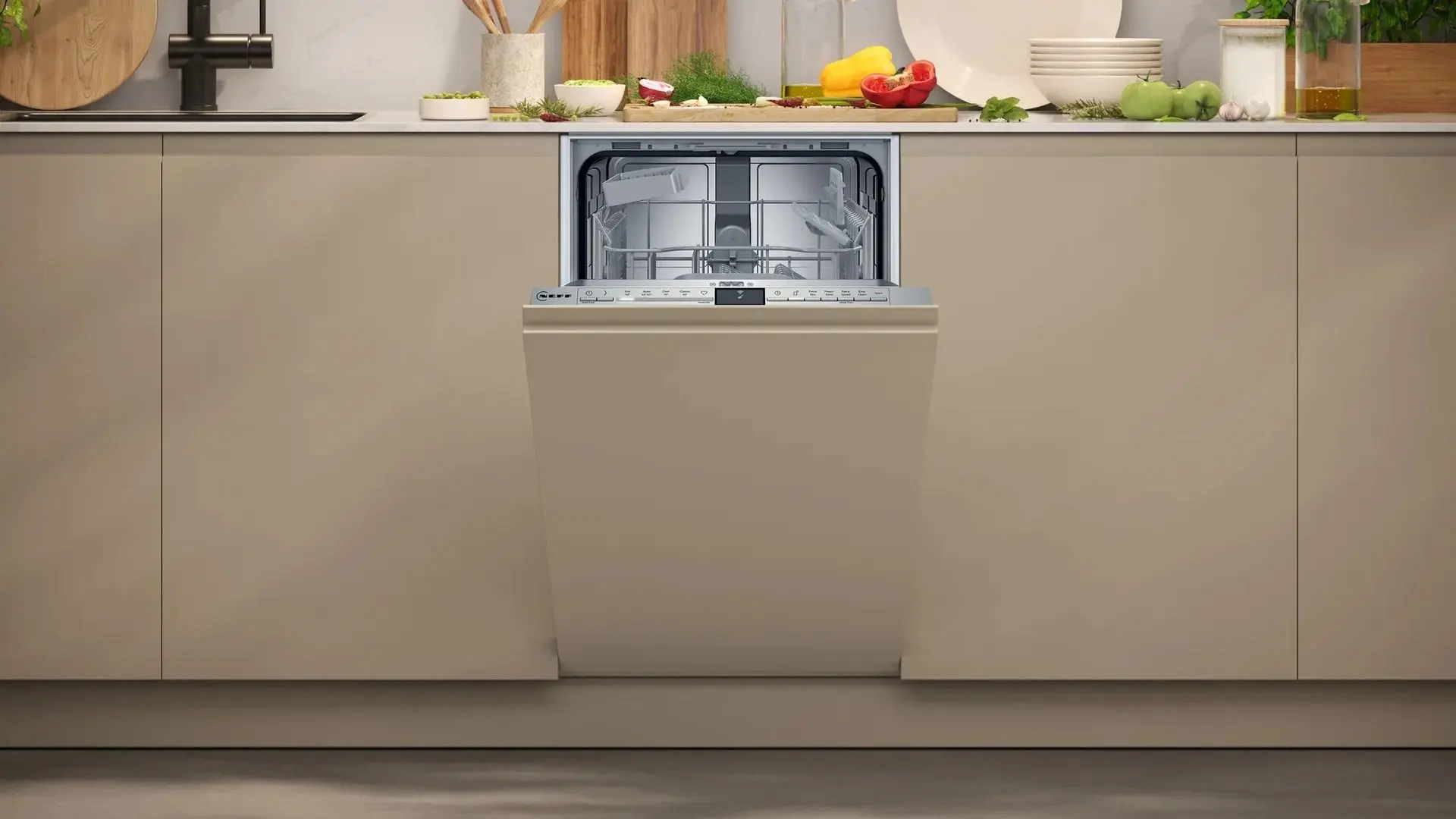 Masina de spalat vase încorporabila Neff S853HKX14E (Beige) - 6
