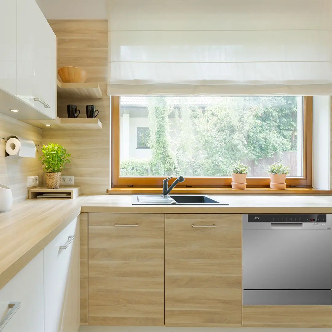 Masina de spalat vase Nei NDW8S-3802FS (Inox)
