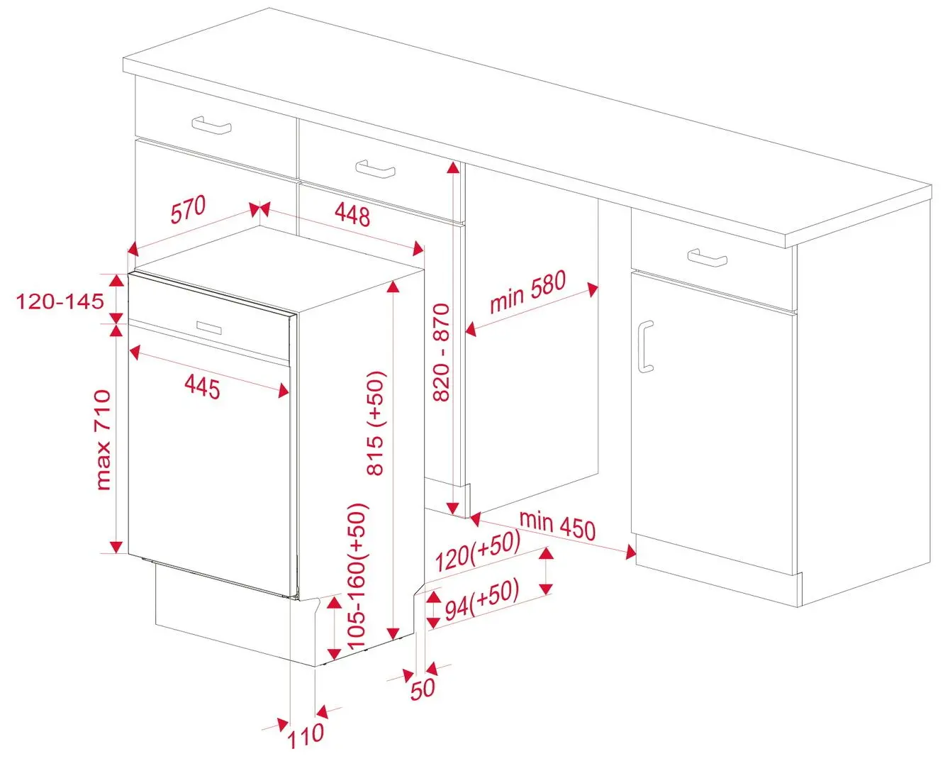 Masina de spalat vase incorporabila Teka Total DSI 44700 SS (Inox) - 11