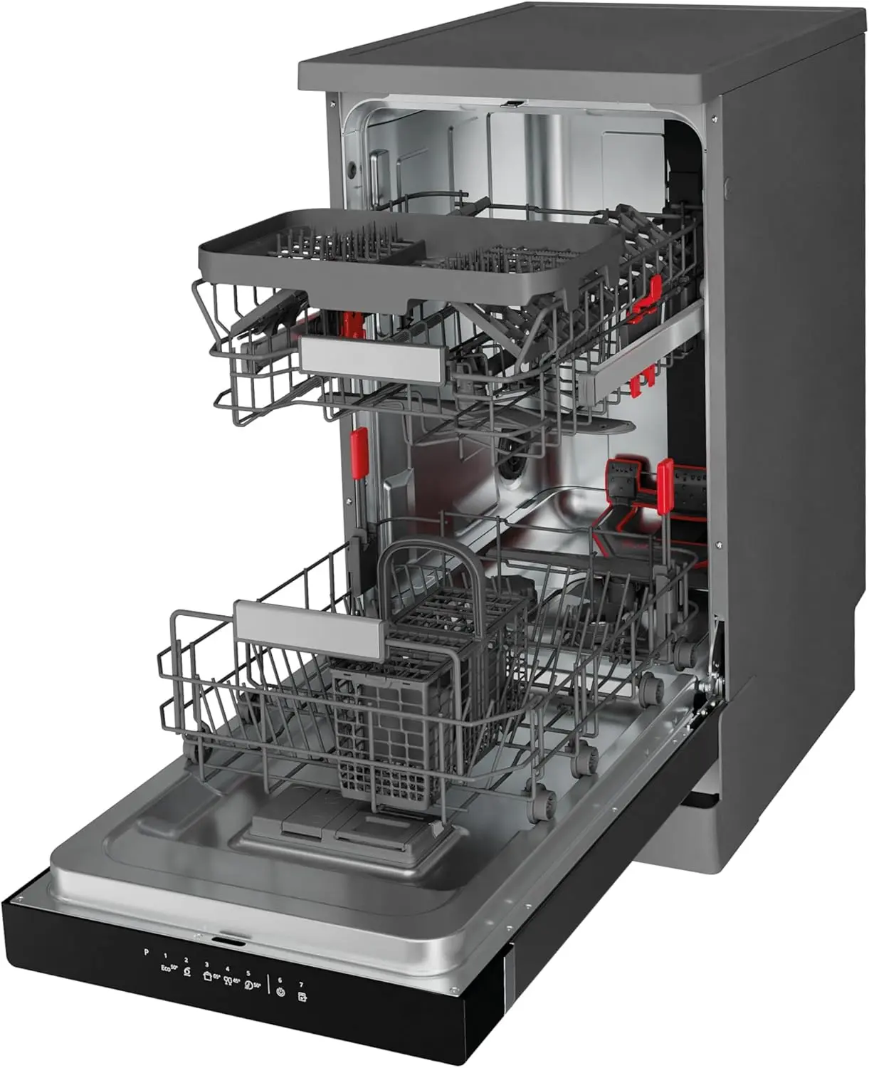Masina de spalat vase Whirlpool WSFO 3T223 PC X (Inox/Black) - 2