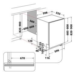 Masina de spalat vase incorporabila Whirlpool WIC 3C34 PFE S (Silver) Thumb