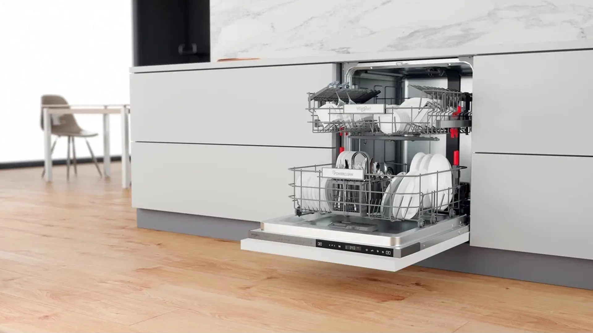 Masina de spalat vase incorporabila Whirlpool WIP 4T133 PE S (White) - 10