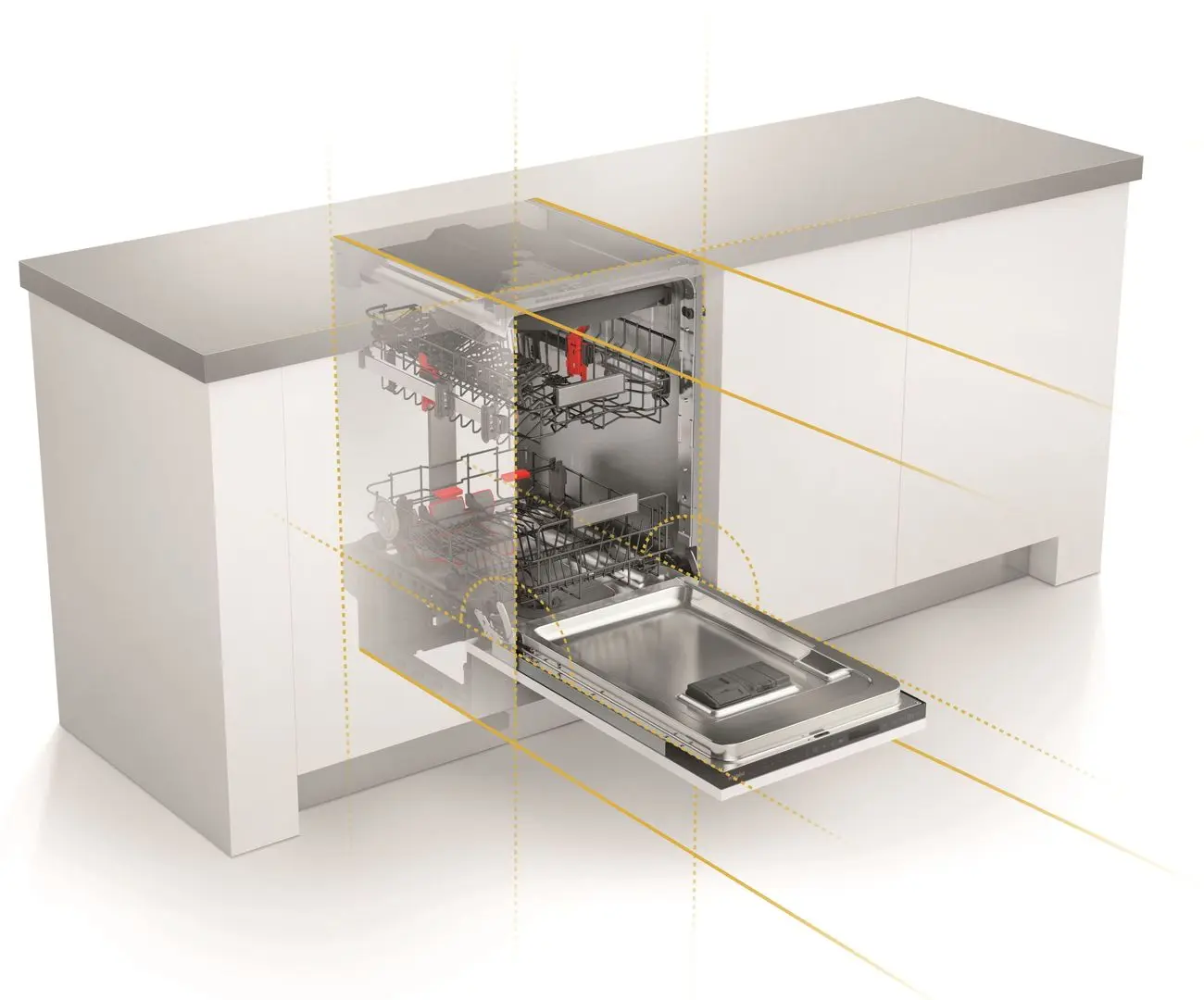Встраиваемая посудомоечная машина Whirlpool WSIC 3M27 C (White) - 5