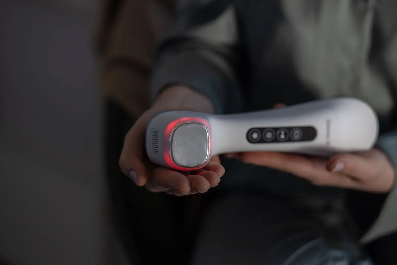 Aparat pentru masaj facial Askona S8 Face&Neck Stress Free (White/Grey)