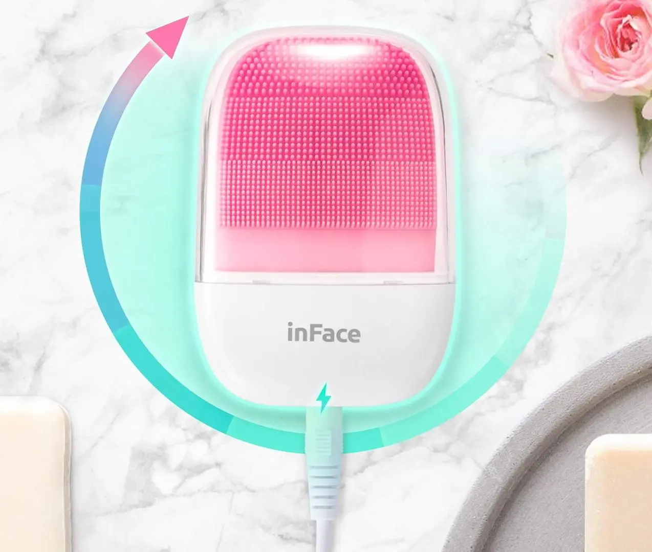 Aparat de curatare faciala InFace MS2000 (Pink) - 4