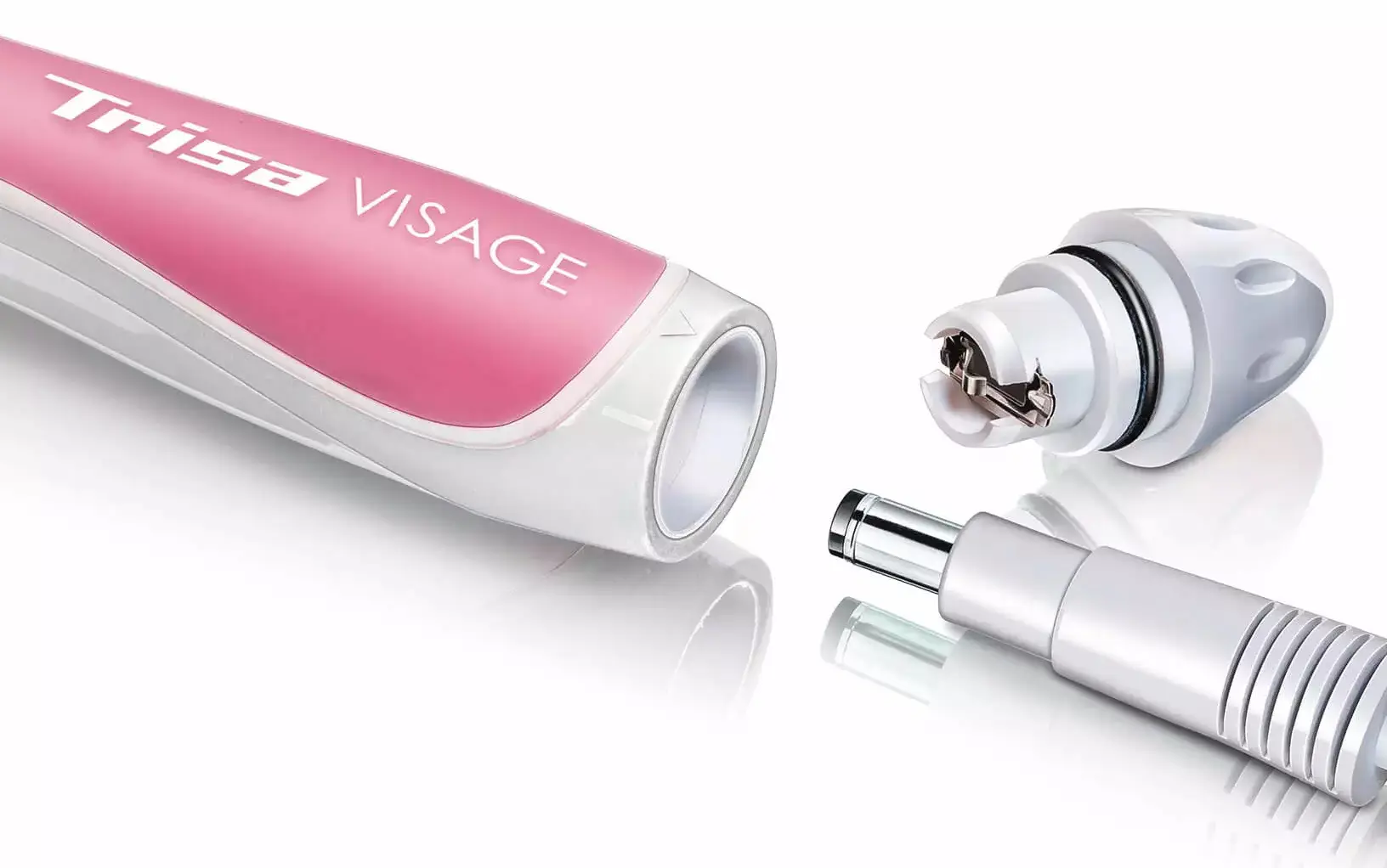 Очищающая щетка для лица Trisa Sonic Visage 678333 + 667129 (Pink/White)