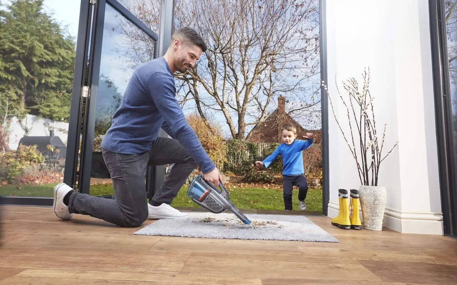 Пылесос аккумуляторный Black&Decker Dustbuster BHHV320J-QW (Grey/Blue)