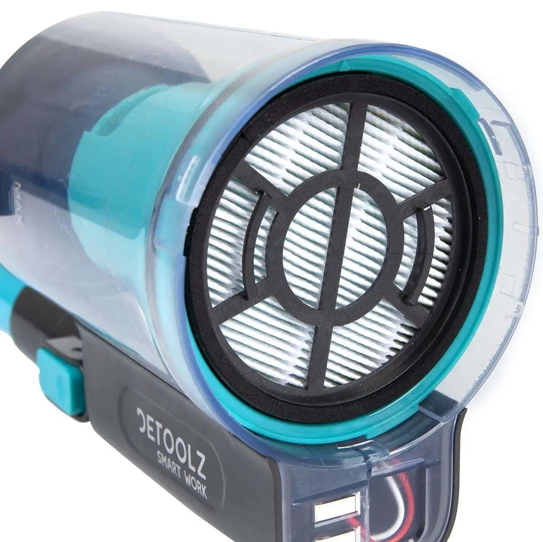 Аккумуляторный пылесос Detoolz DZ-CI102 (Blue/Black) - 4