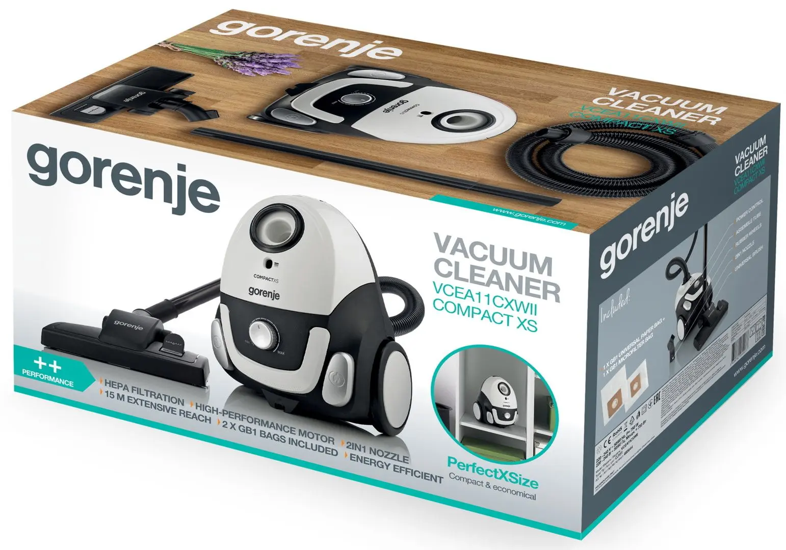 Aspirator Gorenje CompactXS VCEA11CXWII (White)