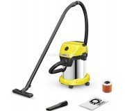 Aspirator Karcher WD 3 S V-17/4/20 (Yellow/Inox)