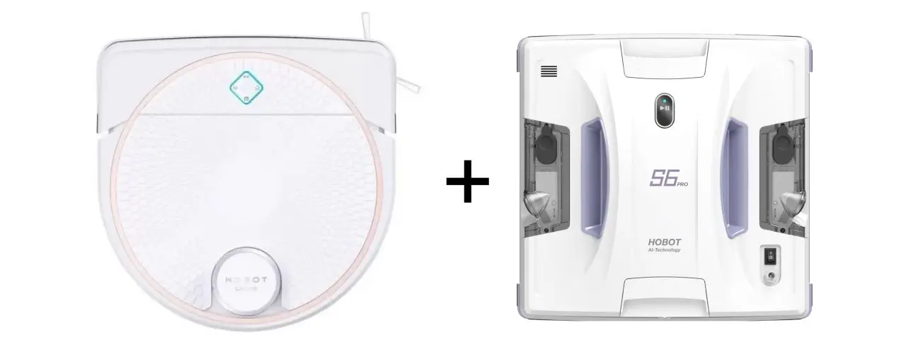 Набор робот-пылесос + оконный робот-пылесос Hobot Legee D7 + S6 Pro (White)