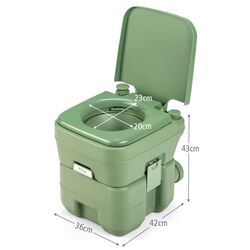 Портативный биотуалет Costway BA7620GN (Green) Thumb