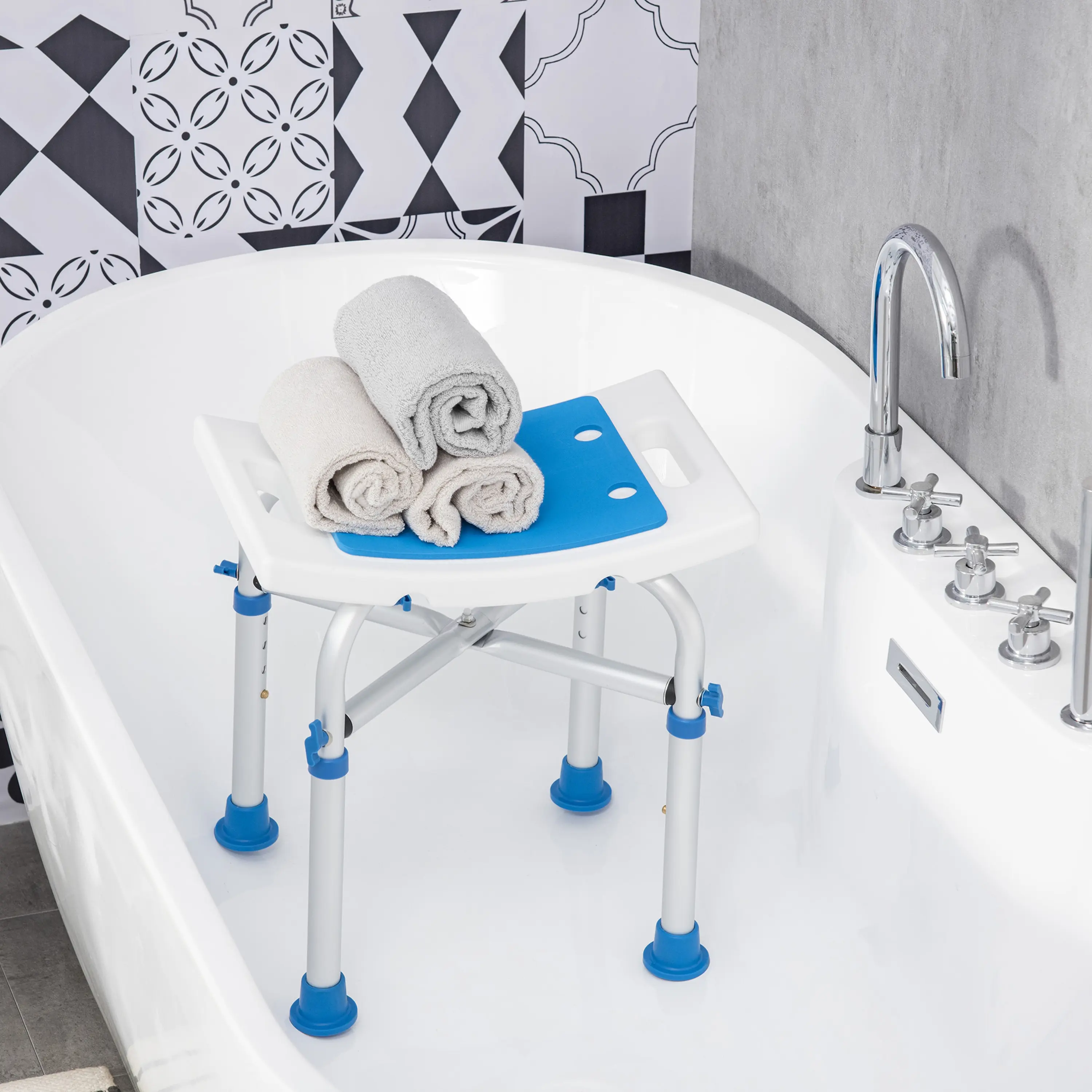 Scaun de dus Homcom 713-115BU (Blue) - 6
