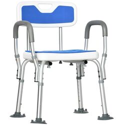 Стул для душа Homcom 713-116V00GY (Blue/White)