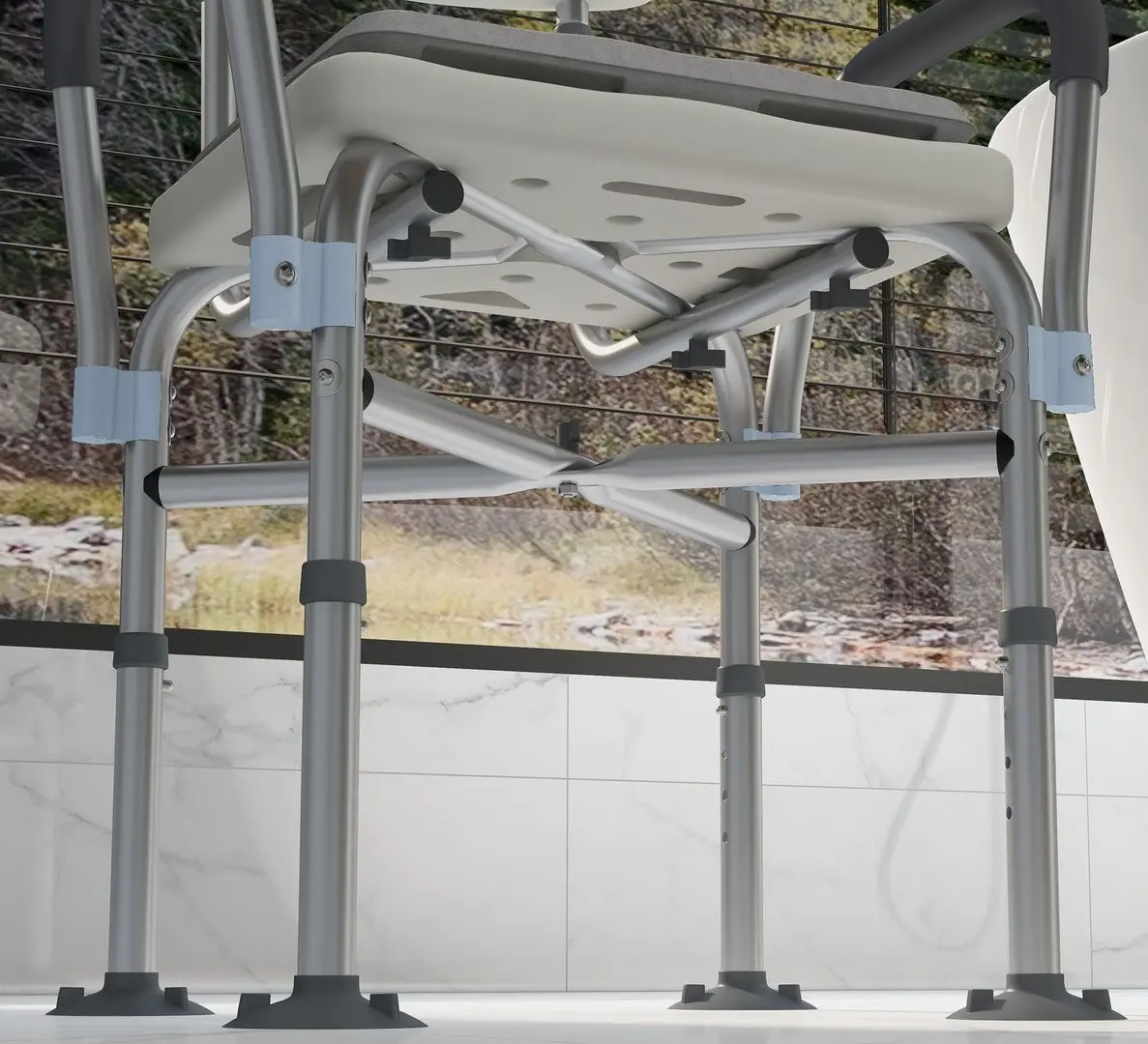 Scaun de dus Homcom 713-144V00GY (White)