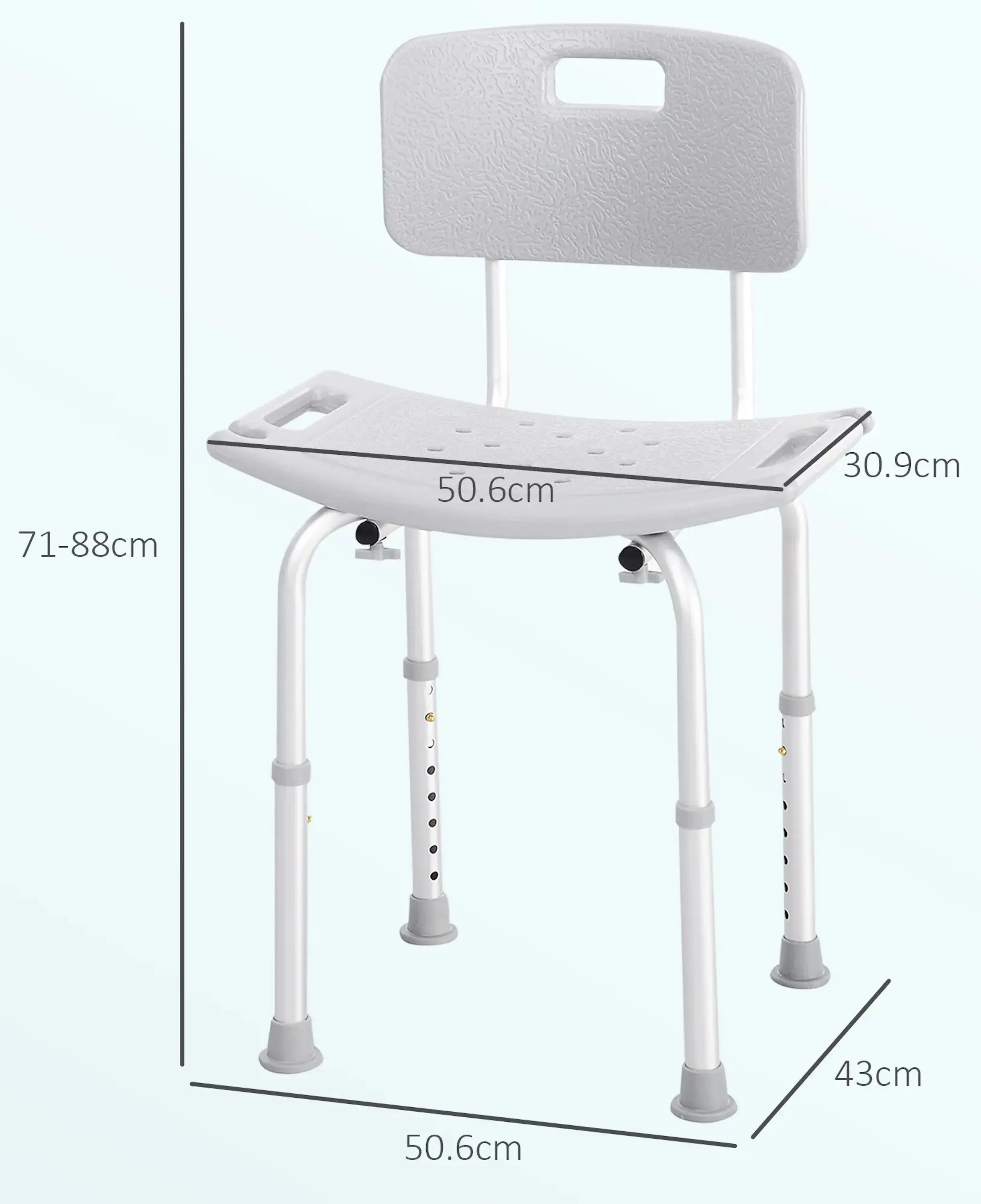 Scaun de dus Homcom 72-0009 (Grey/Silver) - 5