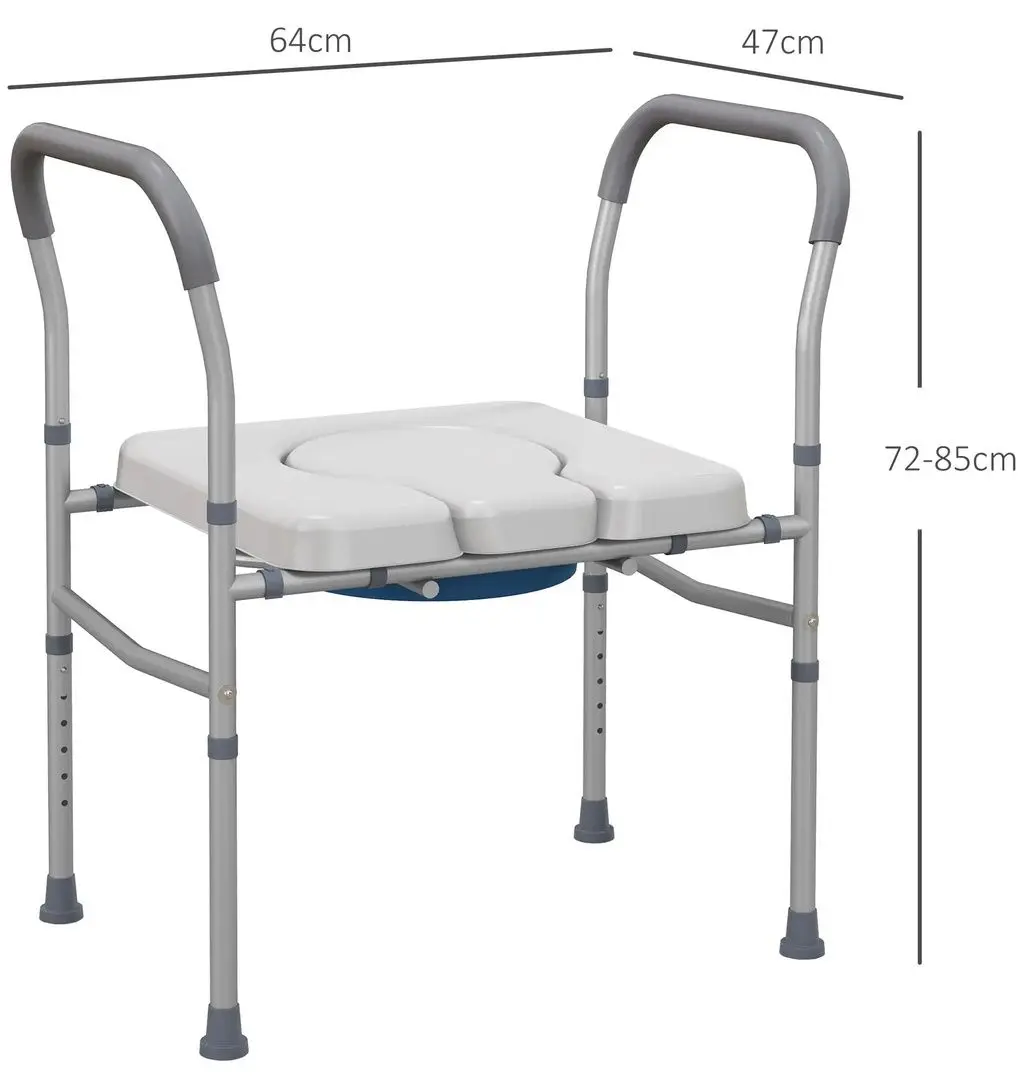 Стул-туалет Homcom 713-147V00GY (Grey)
