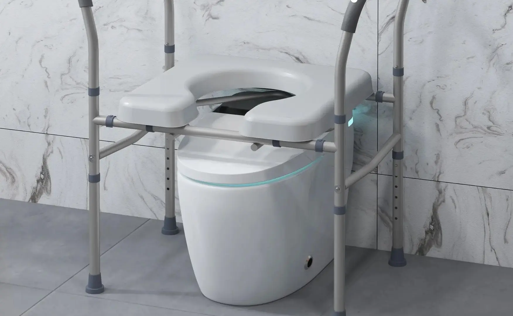 Стул-туалет Homcom 713-147V00GY (Grey)