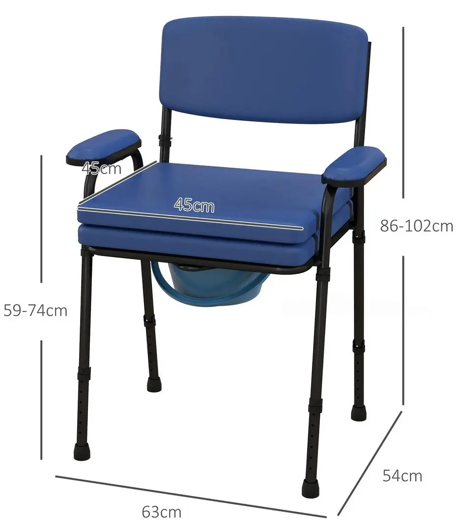 Scaun cu toaleta Homcom 713-149V00BU (Blue)