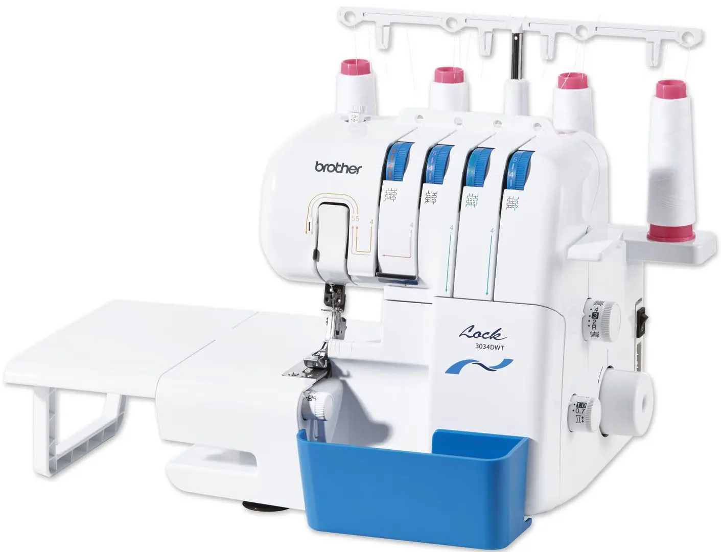 Masina de surfilat Brother 3034DWT (White/Blue)