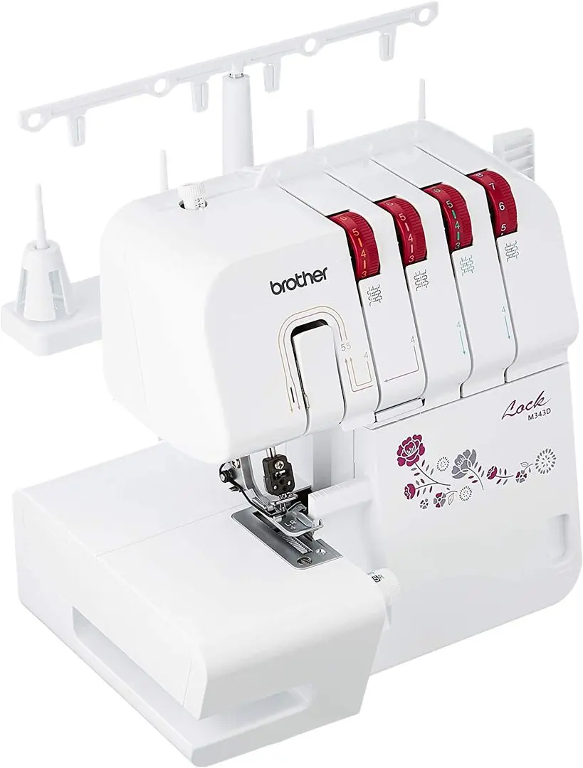 Masina de surfilat Brother M343D (White/Red)