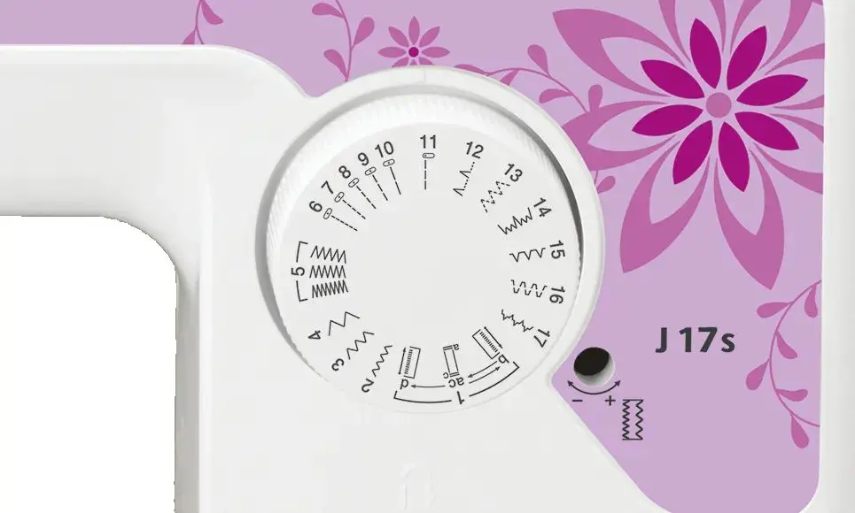 Masina de cusut Brother J17S (White/Pink)