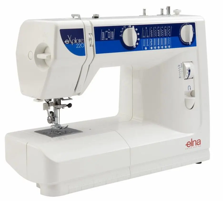 Masina de cusut Elna Explore 220 (White/Blue)